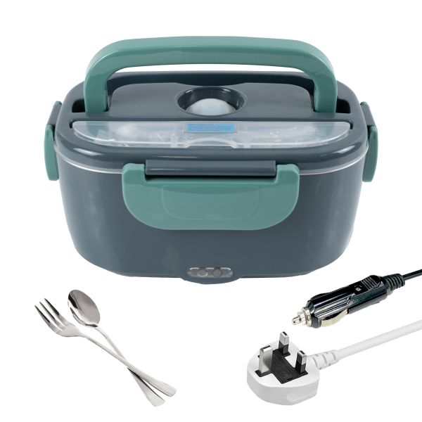 Portable Heated Lunch Box with 304 Stainless Steel Container 12V/24V & 110V/220V Food Warmer for Office, School, Home & Travel