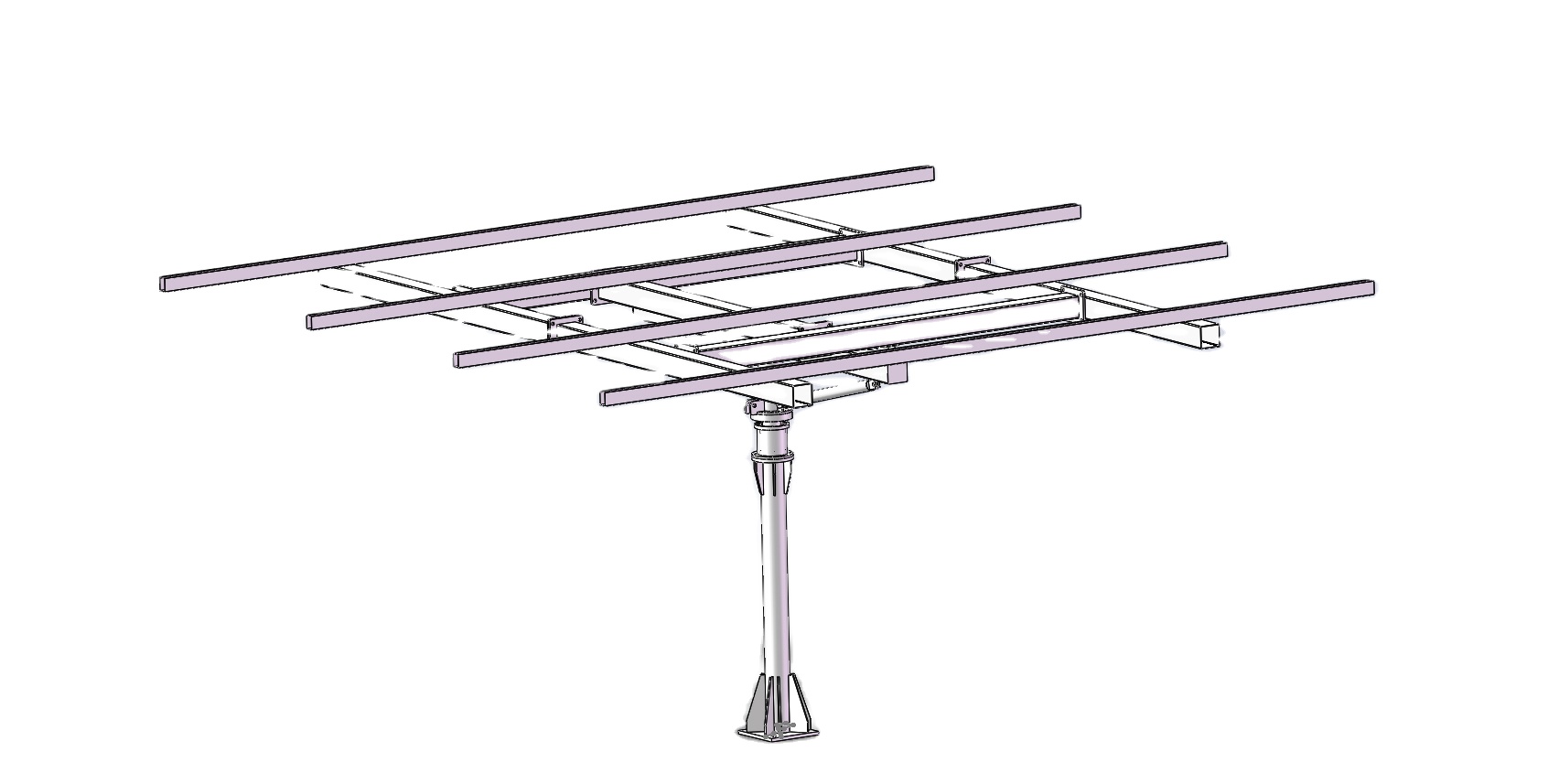 3kw Dual Axis Smart Solar Tracking System Wind Withstand Solar Tracker Ground Mount Solar Panel Tracking Systems