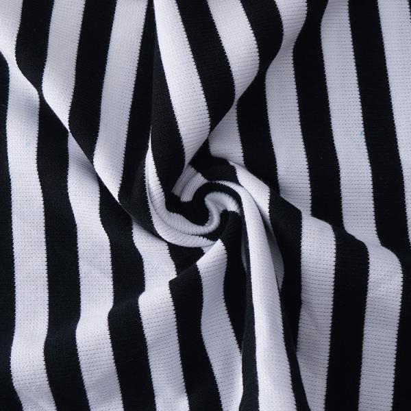 Fashionable Healthy And Environmental Friendly Striped Knit Fabric For French Terry