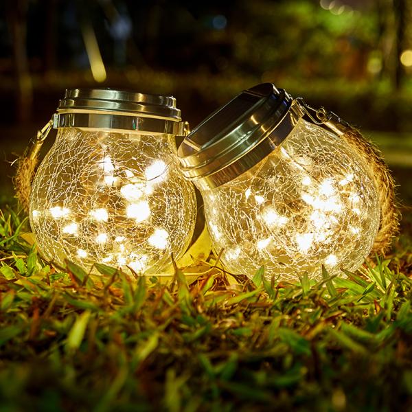 30 LEDs Fairy Light Solar For Mason Jar Lid Insert Color Changing Garden Decor Christmas Lights Outdoor Wedding Decor