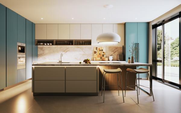 Custom Modular Modern Contemporary Kitchen Cabinets Elegant Wood For Hotel