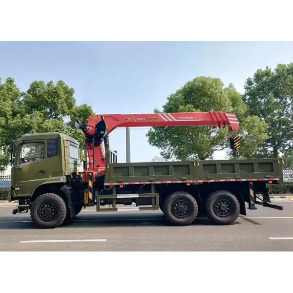 Heavy-Duty 6X6 Hydraulic Truck with 12 ton 5-Section boom Crane