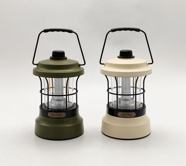 LED Camping Lights Rechargeable Retro Luxury Camping Lantern ABS+PC+Metal φ10.8x18(22.8)Cm