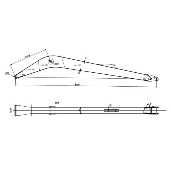 Желтая легированная сталь практически 18M достигаемости PC200 KOMATSU длинная