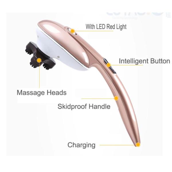 Rose Golden Personal Home Body Massager Pressing Vibrating Massage Hammer