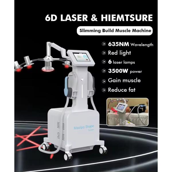 6D 635nm Red Light Laser Muscle Building Lipo Laser Weight Loss Machine