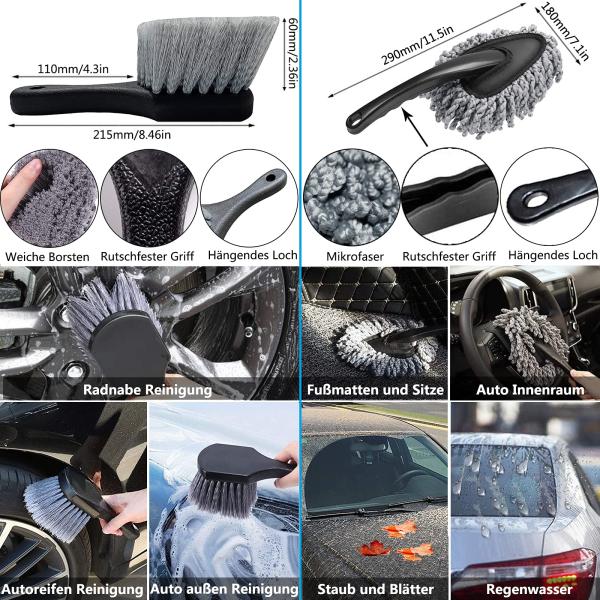 Microfibre 13pcs Car Cleaning Brushes Set With Detailing Brushes