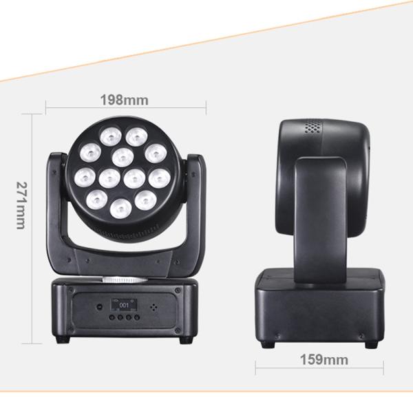 Projecteurs à tête mobile 12*8W LED, éclairage de scène RGBW, éclairage DJ DMX 512, activation sonore pour événements, soirées, mariages, églises, spectacles de groupes de musique live