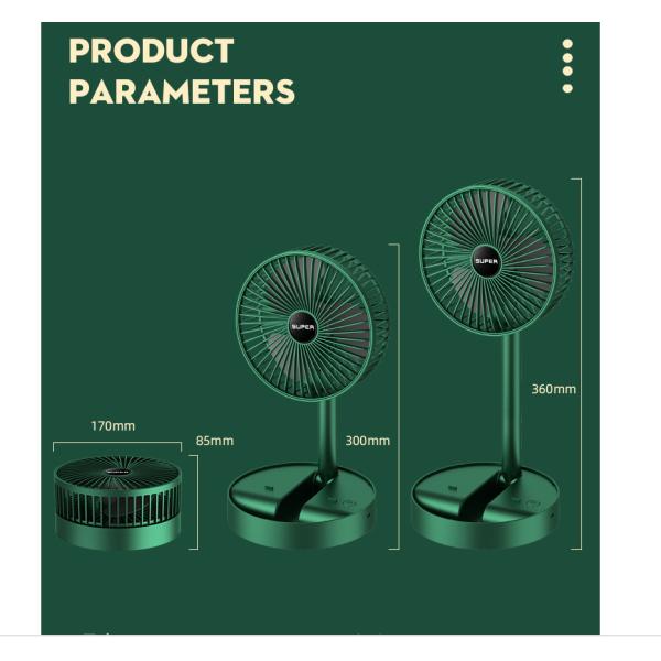 Desktop Office USB Charging Folding Telescopic Fan Mini Portable Electric Fan Plastic
