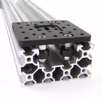 Profils en aluminium d'extrusion de la fente C de V 2020 2040 4080 2060 barres 20x40 noir pour le rail
