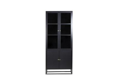 190cm Height Loading 40kg Black Metal BSCI Mdf Storage Cabinet
