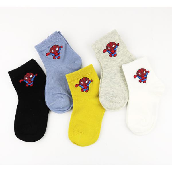 Smile Face Kids Colorful Socks / Kids Fashion Socks Knitted Snagging Resistance