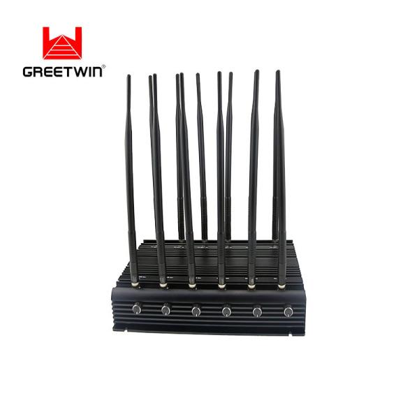 12 Bands 2.4GHz 5GHz VHF UHE Jammer 5G Mobile Phone Wifi 34W