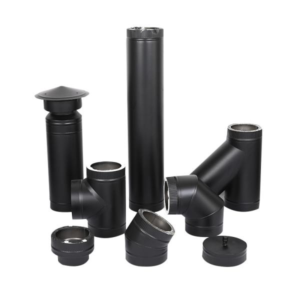 Consturction Double Wall Insulated Stove Pipe Sheet Metal Seal Quick Lock Jointing