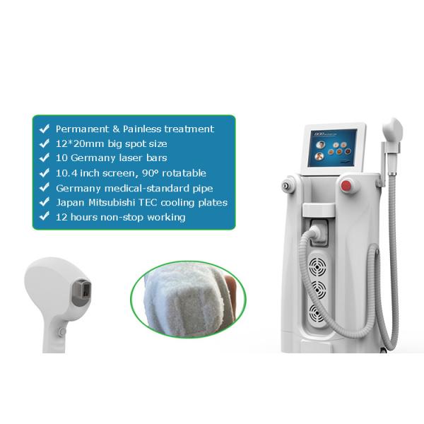 10 Germany laser bars with 10.4 inch screen salon equipment/Factory price high quality 808nm diode laser hair removal be