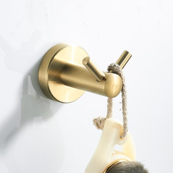 Simple Brass Bathroom Robe Hook Wall Hanging Coat Hook Rack Bathroom Sets