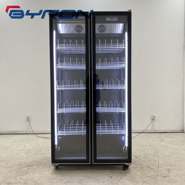 Freestanding Beverage Cooler Refrigerator Glass Fronted Drinks Fridge