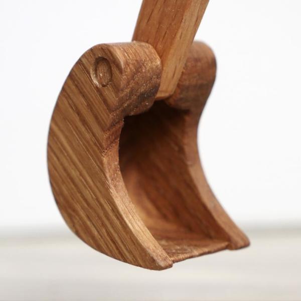Fadeless Handmade Wooden Toys Wooden Excavator Toy With Great Textures