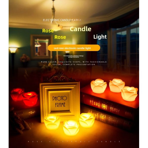Red Battery Tea Candles Romantic Flameless LED Tea Light 6pcs / 12pcs / 24pcs