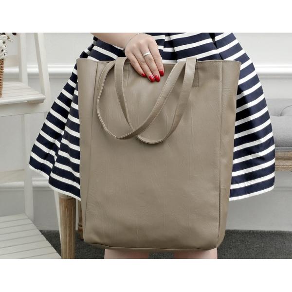 PU leather shoulder bag handbag simple retro long section of women's handbags shopping bags
