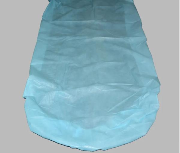 Blue Disposable Bed Protection , PP30GR + PE20GR Disposable Fitted Sheet