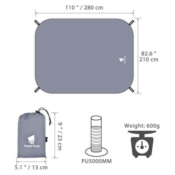 ISO9001 Wild Protecting Popup Tent Ground Sheets