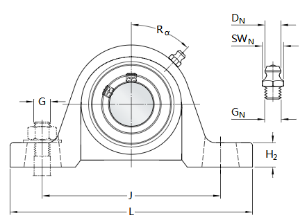 2 Bolt Pillow Block Ball Bearing P206 High Speed Pillow Block Bearings