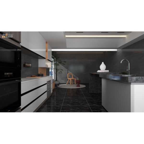 Modern High Gloss Lacquer Finish Kitchen Cabinet with Customized Size and Eco-Friendly Material