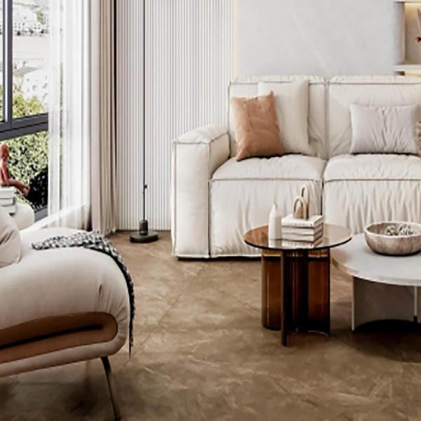 Desgaste da ardósia da porcelana de Grey Polished Glazed Porcelain Tile - resistente