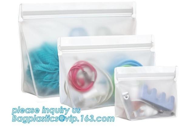 ReZip Seal Reusable Storage Bag PEVA food/snack/lunch storage bag, Reusable zip seal leakproof peva food snack storage b