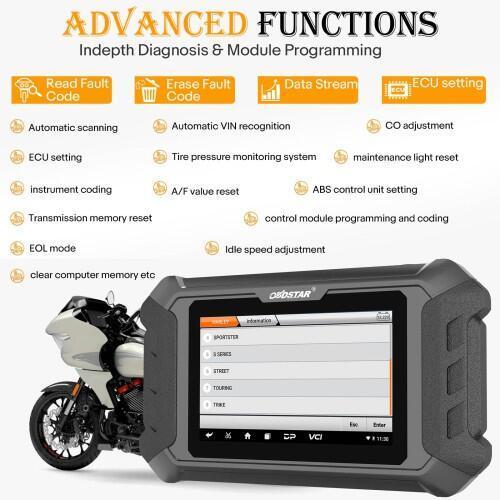 OBDSTAR iScan HARLEY DAVIDSON Motorcycle Diagnostic Tool and Key Programmer