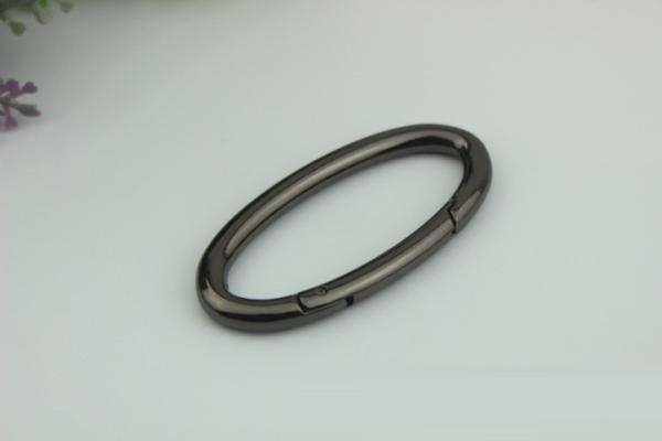 High quality hanging gunmetal nickle bag accessories zinc alloy 54MM spring o ring