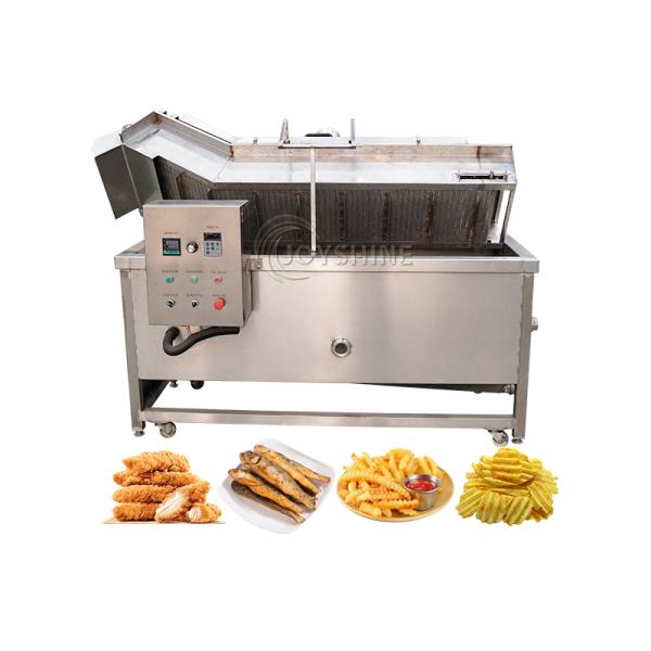 Food Grade 304 Stainless Steel Automatic Deep Fryer For Potato Finger Chips And Dough