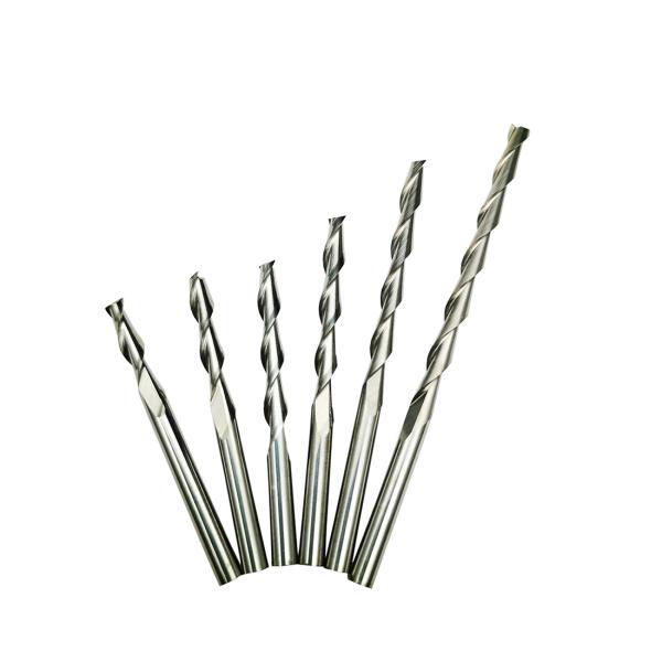 8mm 5/16 Alloy Spiral Milling Cutter 35 Degree Copper Coating End Mill Helix Angle