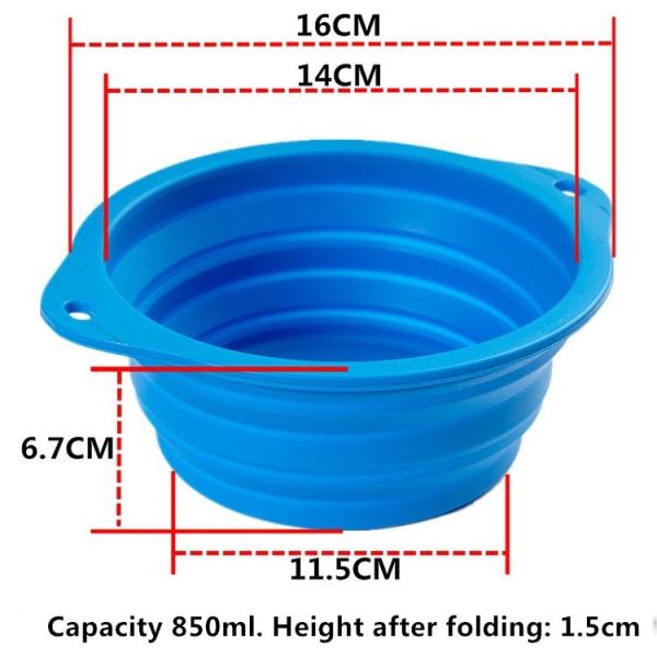 Таз корма для домашних животных смертной казни через повешение перемещения не токсического смычка любимца силикона на открытом воздухе складывая