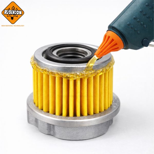 7/11mm*30cm Polyamide Hot Melt Adhesive , Golden Hot Melt Glue Sticks for Oil Filter , Fuel Filter