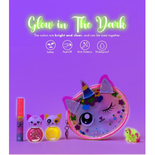 Assorted Colors Glow In Dark Childrens Make Up Kits For Birthday Parties