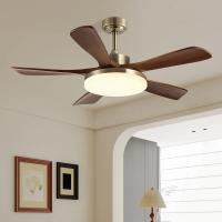 56-Inch Modern Ceiling Fan With Light 5 Blades Black / White For Living Room Remote Control Iron Body DC Motor