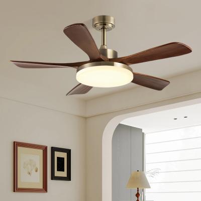 gros, fabricant, usine, lot, sur mesure, personnalisé Ventilateur de plafond moderne de 56 pouces avec lumière 5 lames Noir / Blanc Pour salon télécommande Corps de fer moteur CC