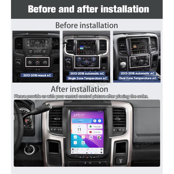 8 игрок автомобильного радиоприемника андроида ядра 10,4» на Ram 1500 доджа 2013 до 2018