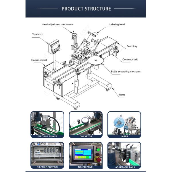 Single Side Automatic Labeling Machine for Metal , Glass & Foil Packaging