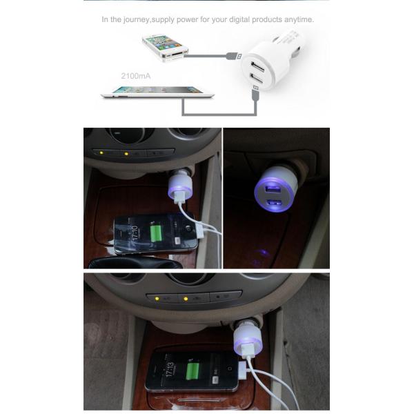 Halo newest dual USB car charger /portable mini car charger/car accessories/Iphone charger