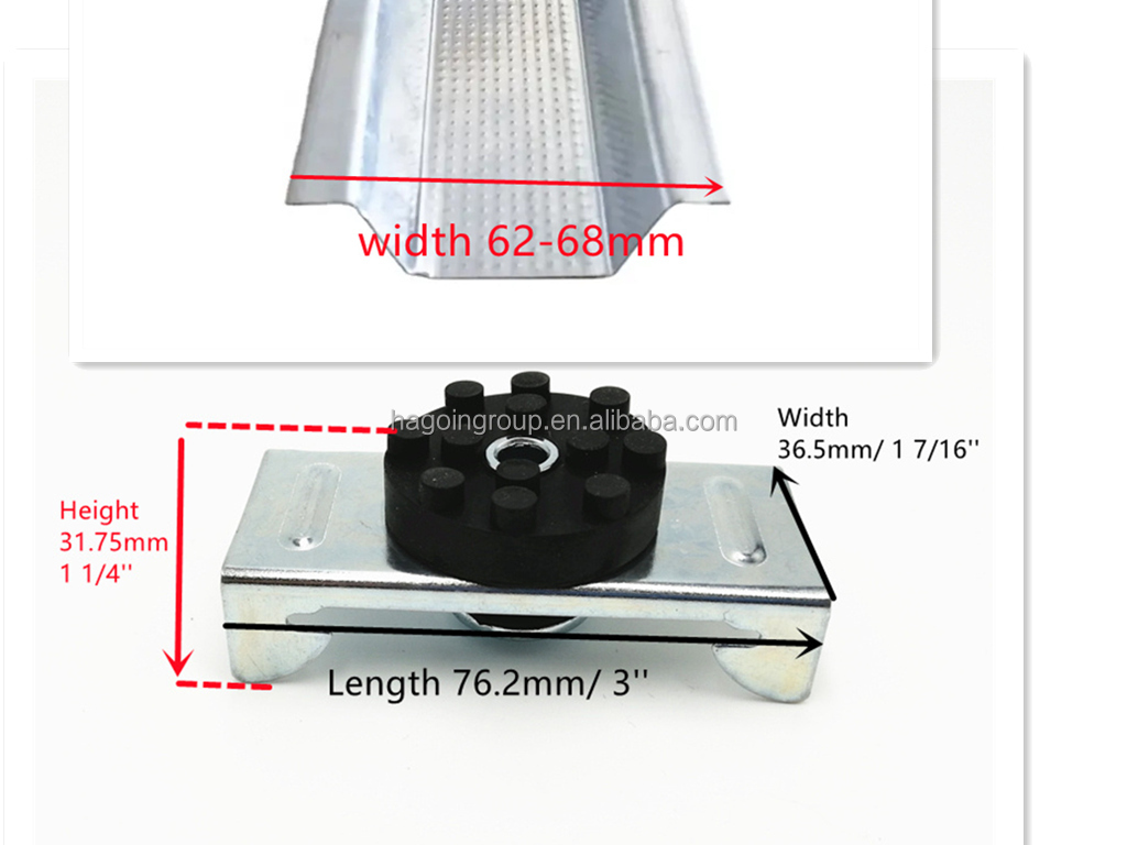 Decoupling RSIC-1 Resilient Sound Isolation Clips Breathable High Load Sound Proofing Clips