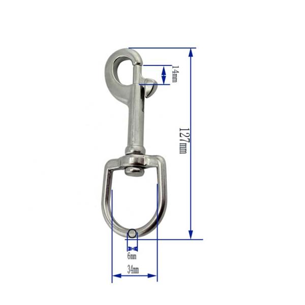 Полированная нержавеющая сталь лодочная цепь вращающийся глаз пружинный локоть 73 мм для тяжелой промышленности