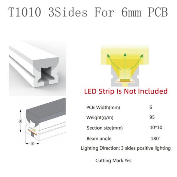 Нейтральный белый 120 светодиодов / м Прохладный белый светодиодный неоновый флекс IP65 водонепроницаемый постоянный ток 12В 6x12 мм Полный комплект