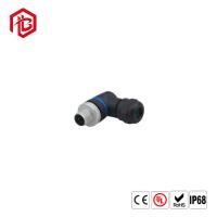 Conector de cabo impermeável elétrico do painel do conector de alimentação IP67 de ângulo direito de Bett M12 4pin