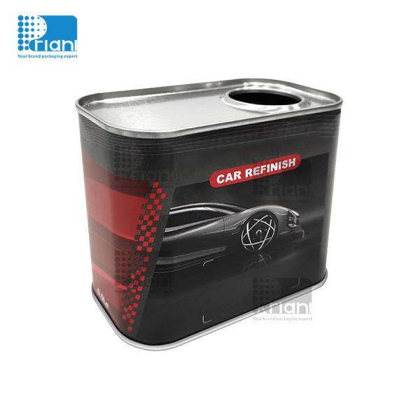 Un seau de peinture métallique Priani 0.5L, 1 litre de peinture métallique vide