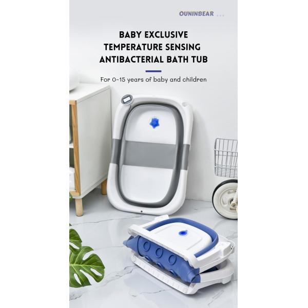 Anti Bacterial Large Folding Plastic Collapsible Bathtub Customized Logo