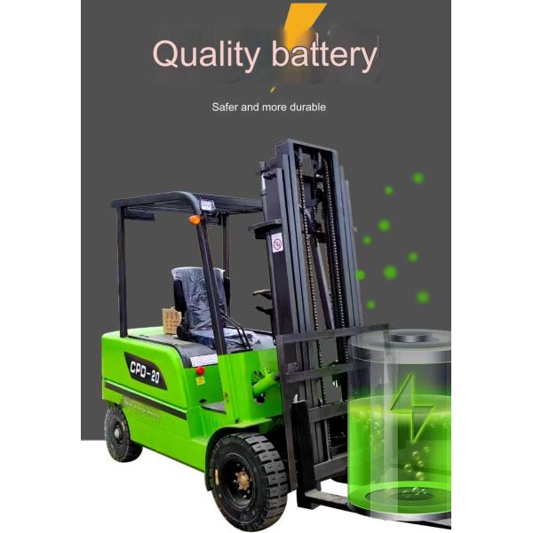 AC Controller Electric Forklift 2 Ton Load Capacity 3m-6m Lifting Height And Solid Tires