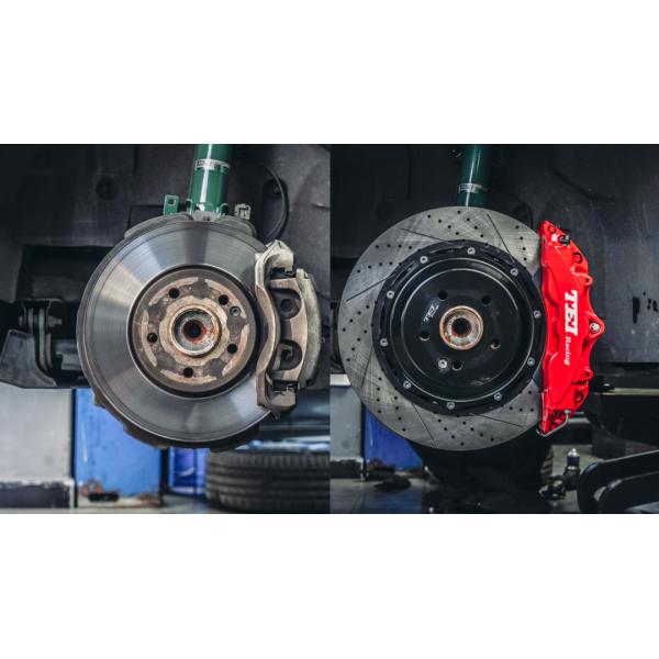 Aluminum Mercedes Big Brake Kit Vito 19 Inch Car Rim Front 6 Piston And Rear 4 Piston Caliper Brake Kit